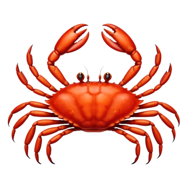A live crab with only eight legs and two pincers sticker