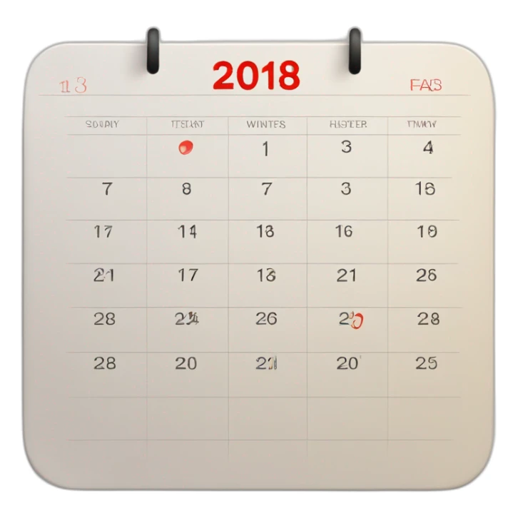 a calendar for December with the 31st circled out with red sticker