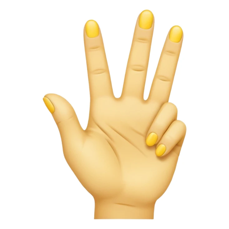 yellow 5 finger emoji, index finger extended, remaining finger folded, pointing to someone, poking hand sticker
