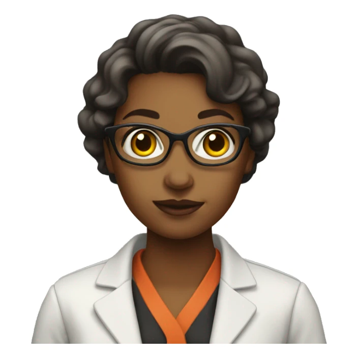 female curator in science museum  sticker