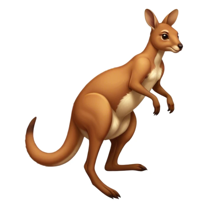 the iconic Full-body Australian Kangaroo  jump– Cinematic-realistic Australian kangaroo, jumping with powerful hind legs and a muscular tail for balance. Its reddish-brown fur glows under the golden sunlight, ears perked and eyes alert.  sticker