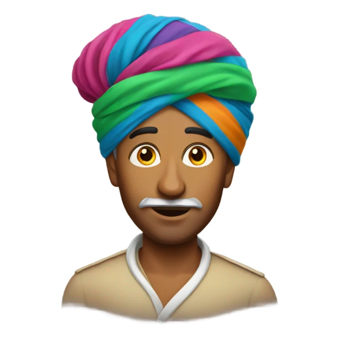 Indian wearing a turban  sticker