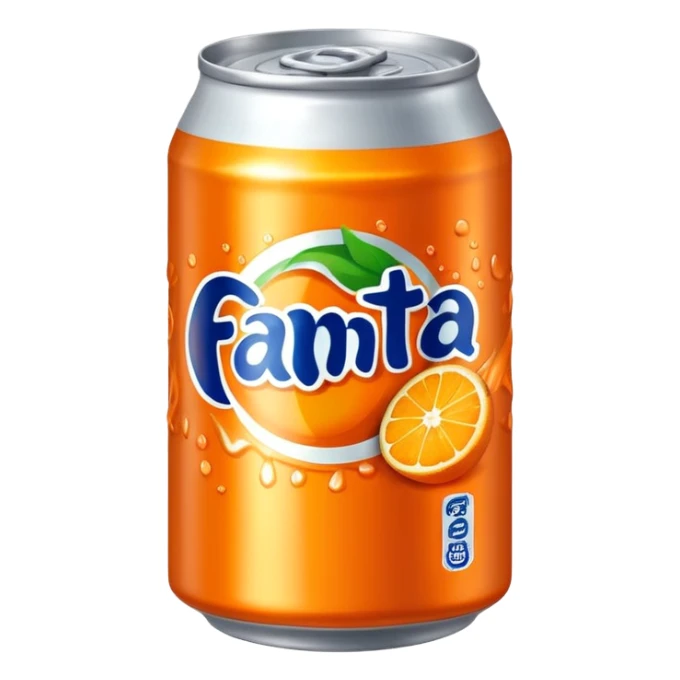 a bright orange Fenta can sticker