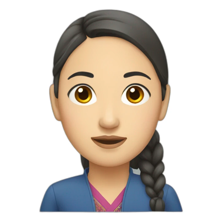 kazakh woman sticker