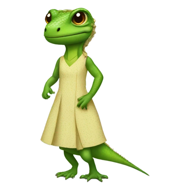 Lizard in dress sticker