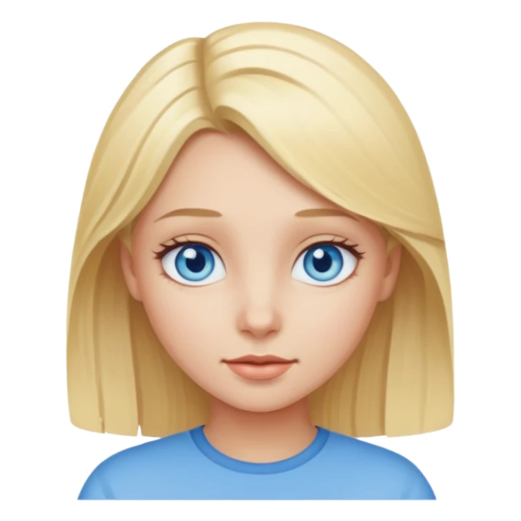blonde girl with blue eyes sticker