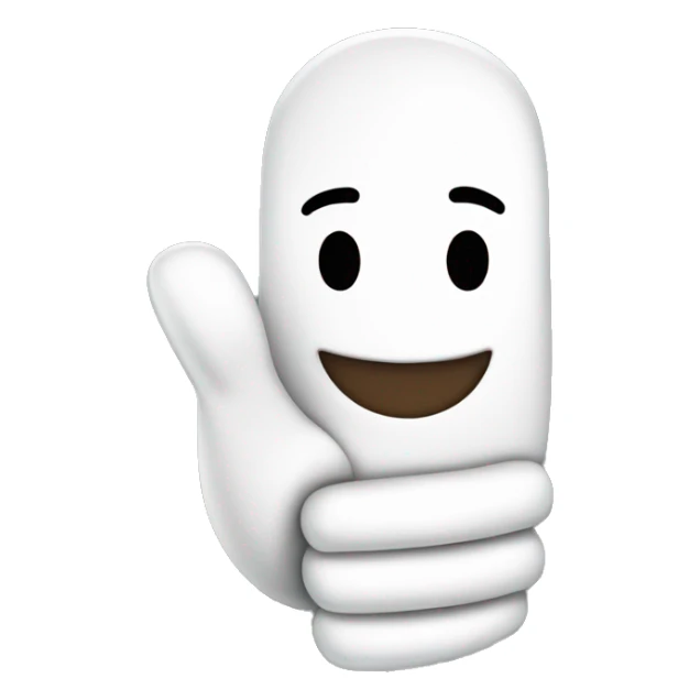 Five finger Thumbs up with white glove on  sticker