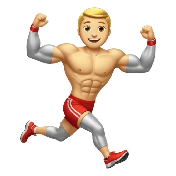 athletic coin with eyes, mouth, arms and legs sticker