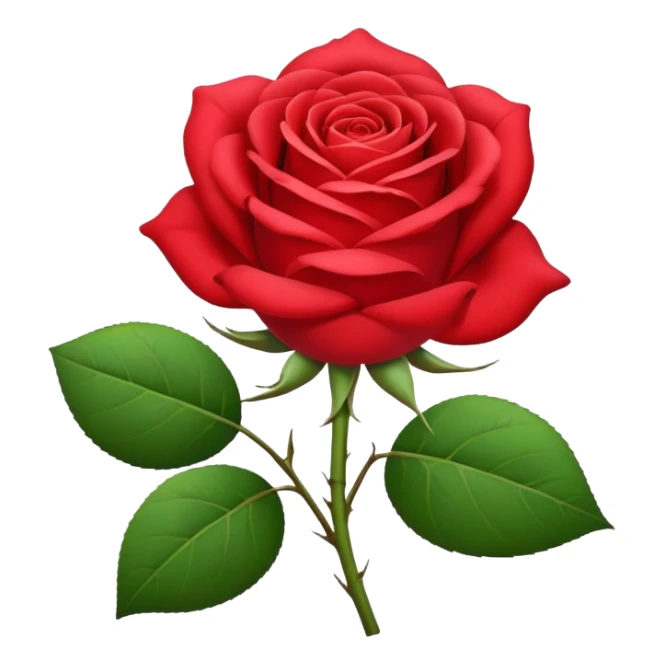 Eine Rose in Rot und einen weisen verlauf sticker