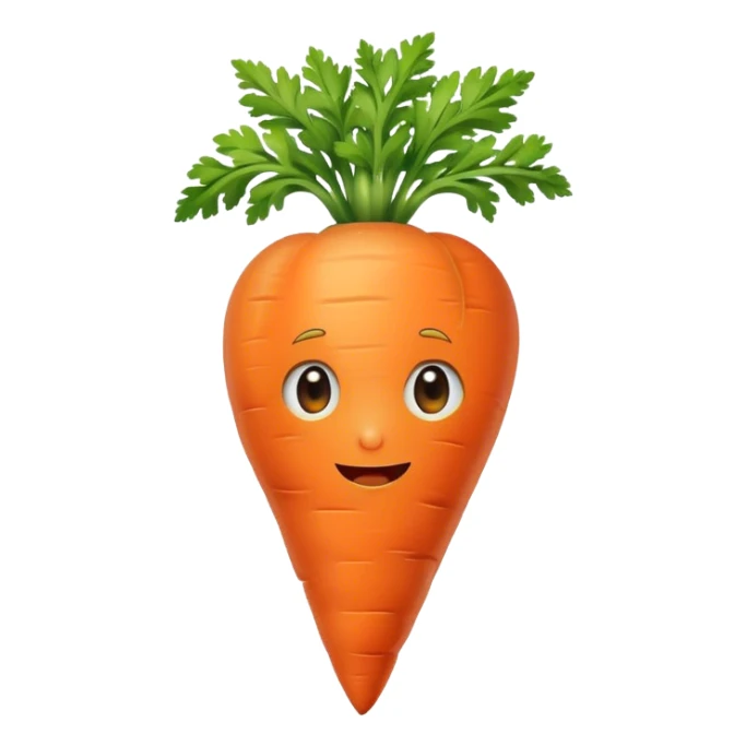 Carotte avec des cheveux sticker