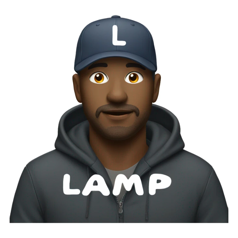 add the phrase "LAMPE DSM" to the hat in white writing sticker
