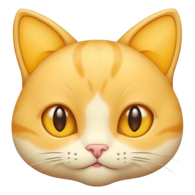 Cute cheese cat's face (little cheeks, not much hair) sticker