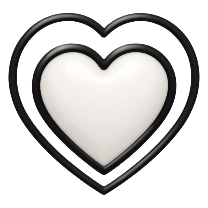 Chanel sport logo white heart sticker