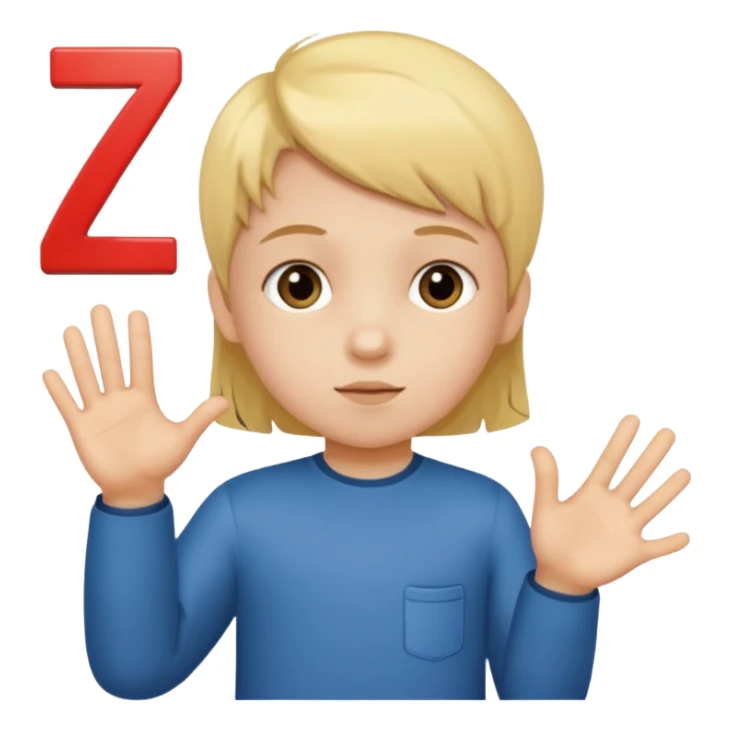 A Lil kid holding 6 7 sticker