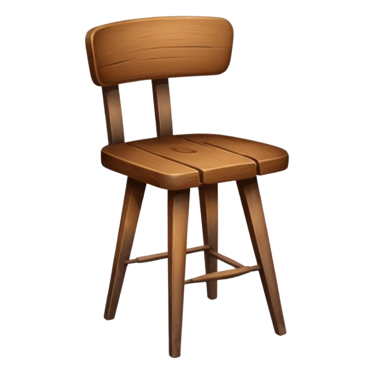 Wooden chair with only three legs sticker