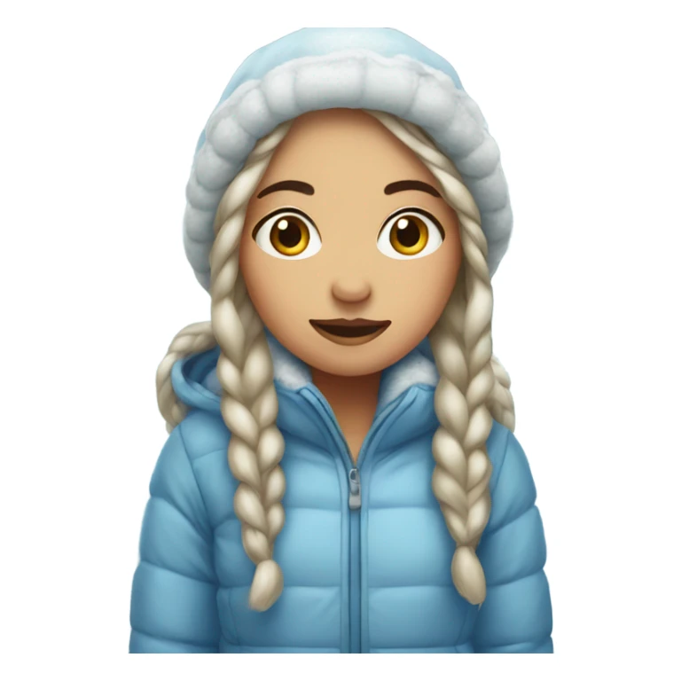 Girl in winter wonderland sticker