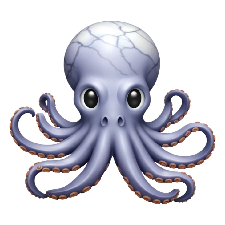octopus scupted of white greek marble sticker