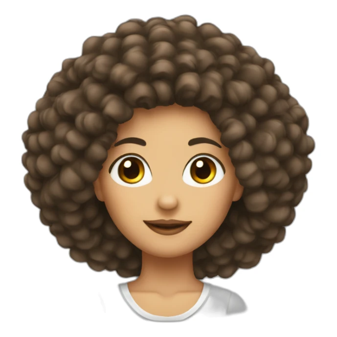 top down view of afro hair sticker