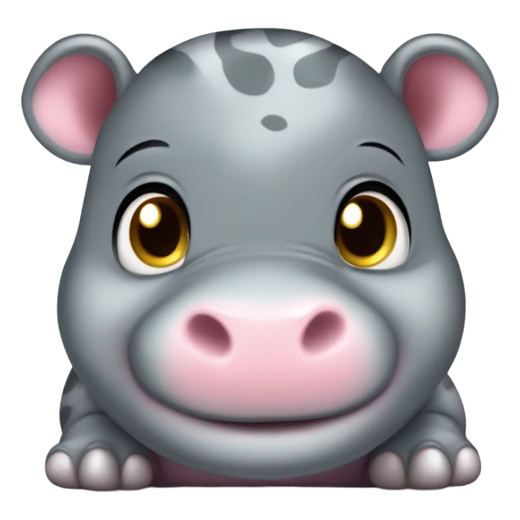 Baby girl hippo twins  sticker