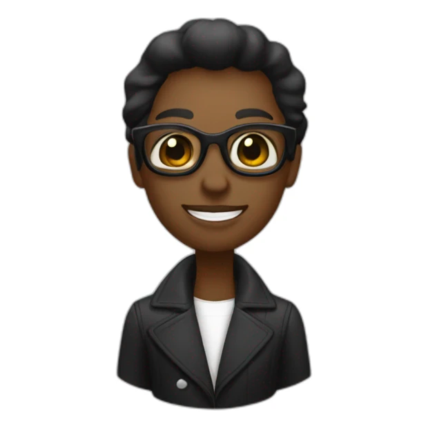 Homme noir avec veste cucci stupéfait devant une jolie femme sticker