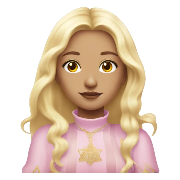 light pink tarot cards magic blonde girl sticker