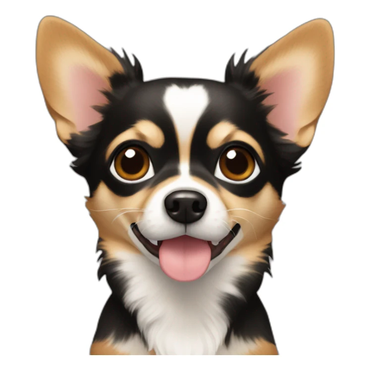chihuahua with black and tan fur  sticker