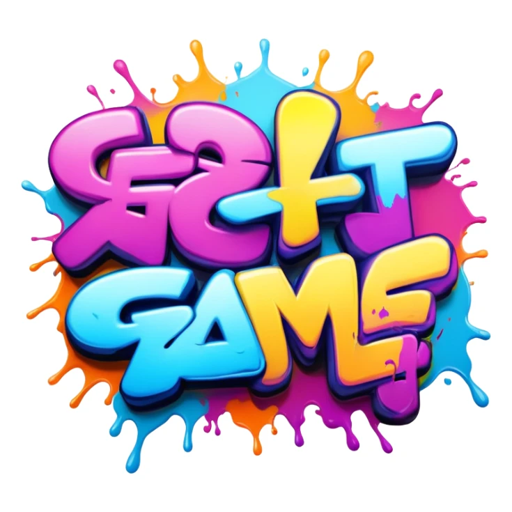 graffiti of the words Get outta my game  sticker