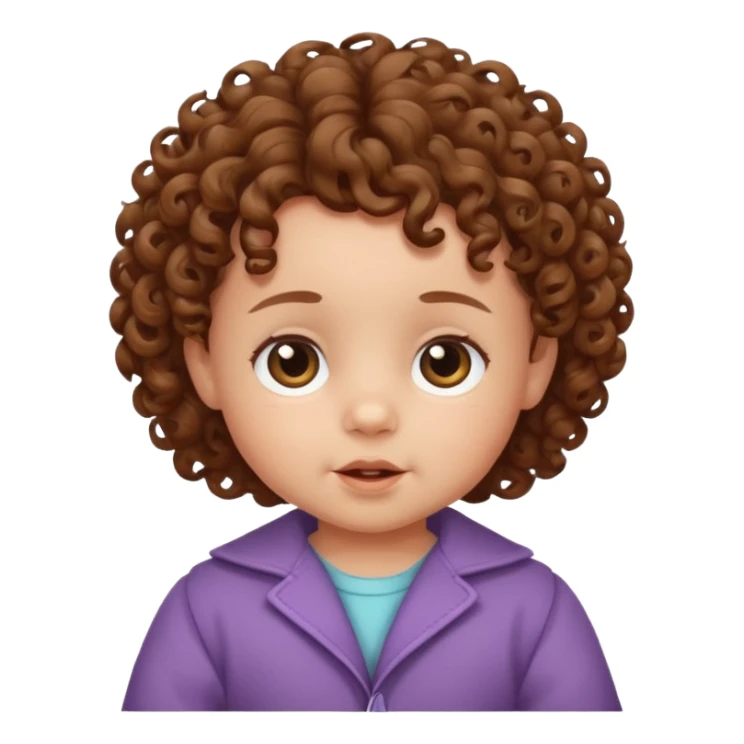 baby curly hair sticker