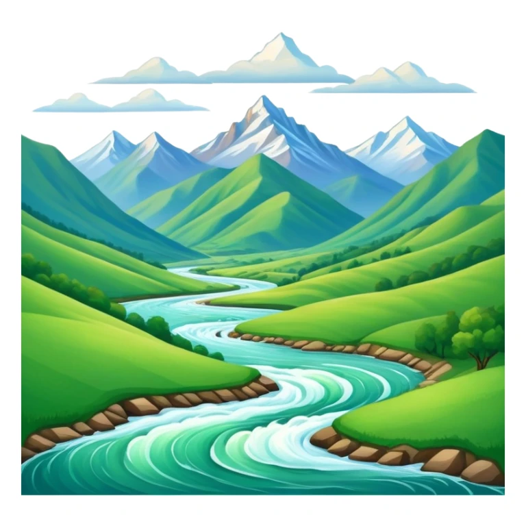 landscape painting on a canvas sticker