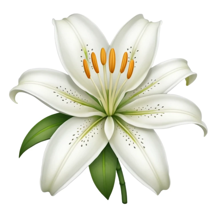 a white Lilly flower as a emoji sticker