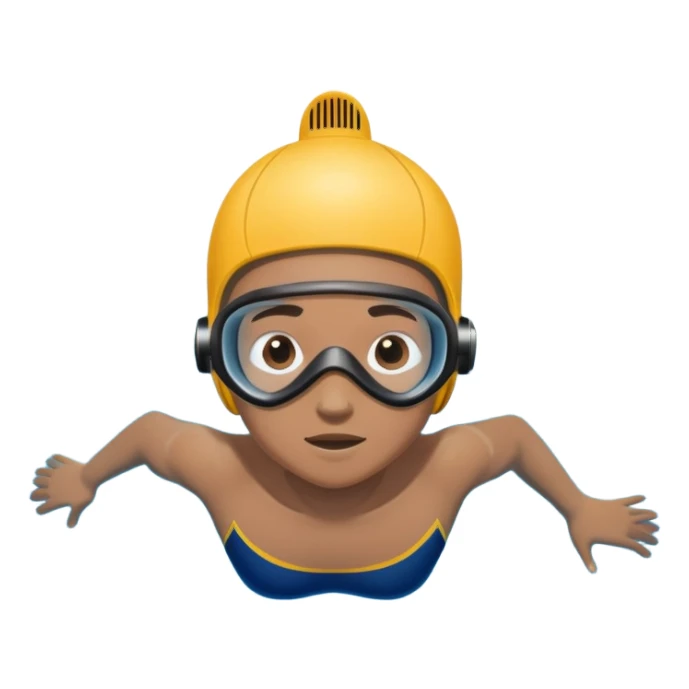 determined pool diver dives into a pool of confidence blue water underneath  sticker