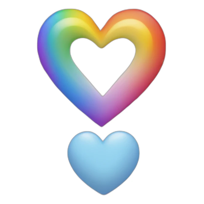 Coeur arc en ciel sticker