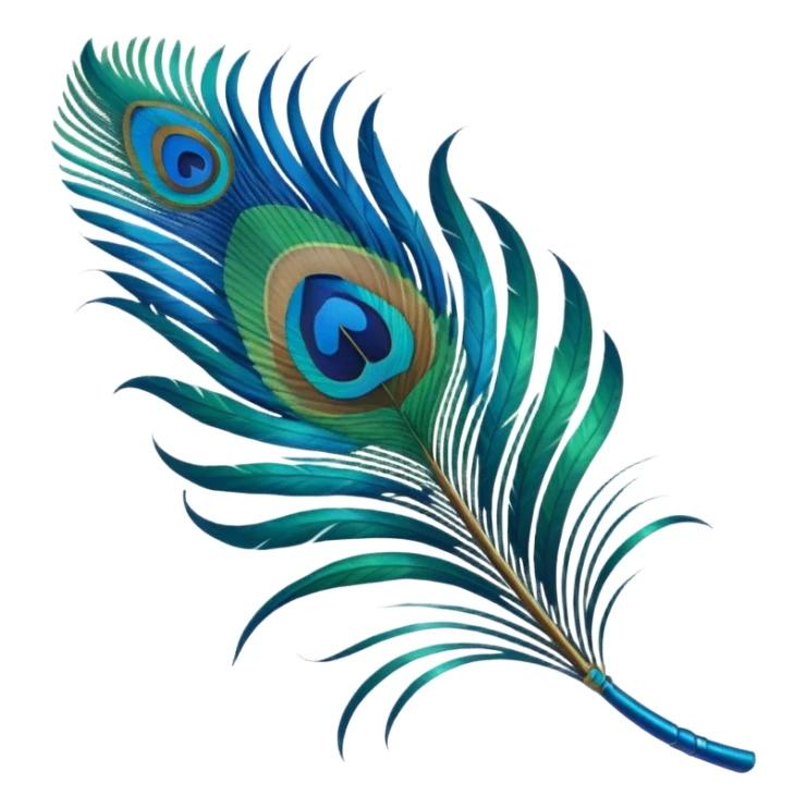 Peacock feather emoji sticker
