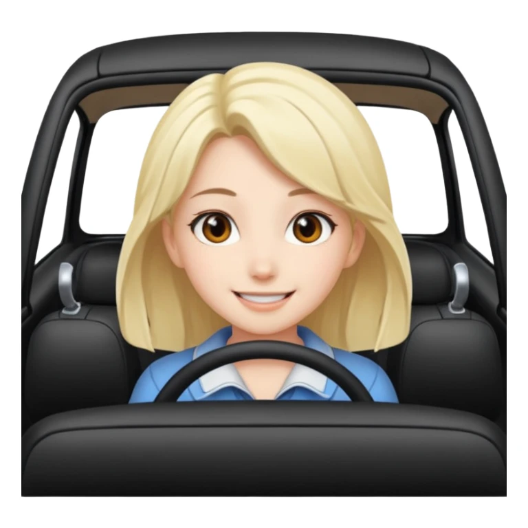 Girl car anime sticker