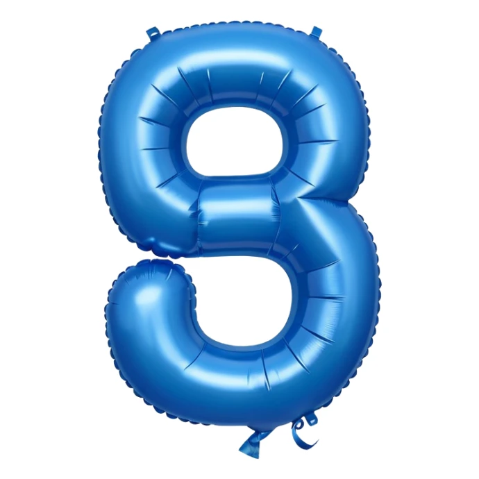 The number thirty-one in blue balloons sticker