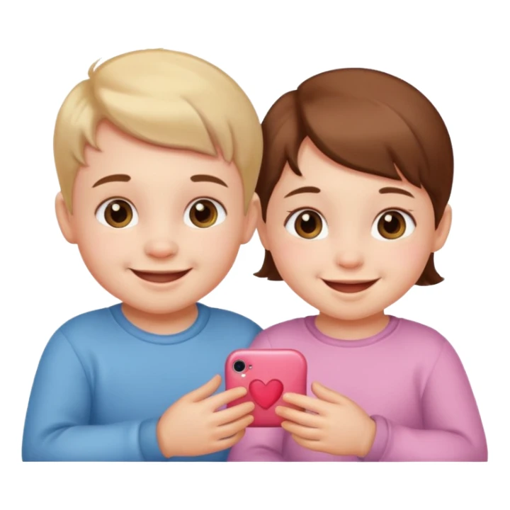 boy and girl babies sticker