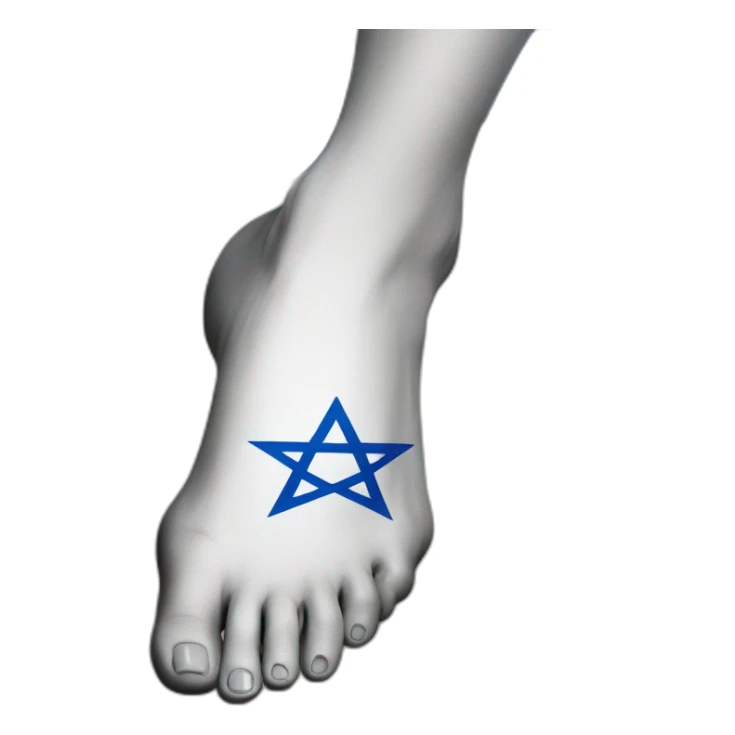 kaneki's leg is on the Israeli flag sticker