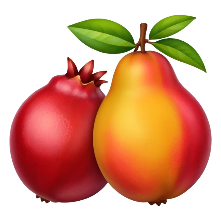 Mango & pomegranate sticker