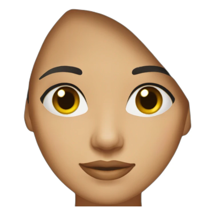 woman-with-dark-straight-hair-and-hazel-eyes sticker