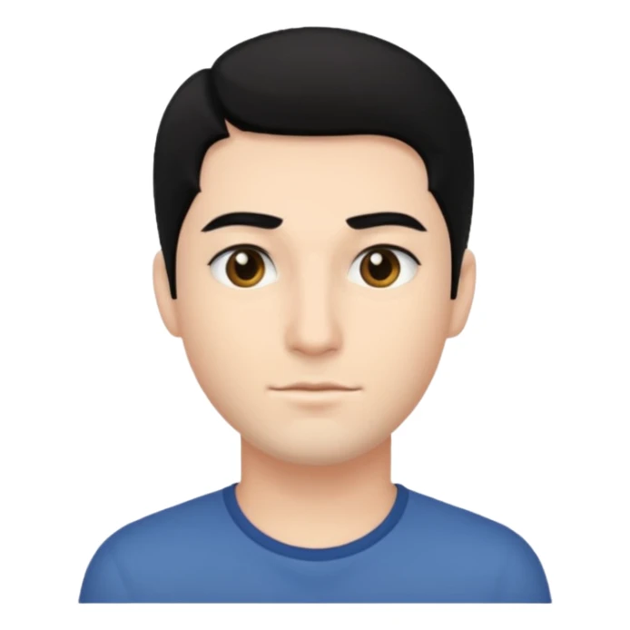 man with black hair and eyes but handsome  sticker