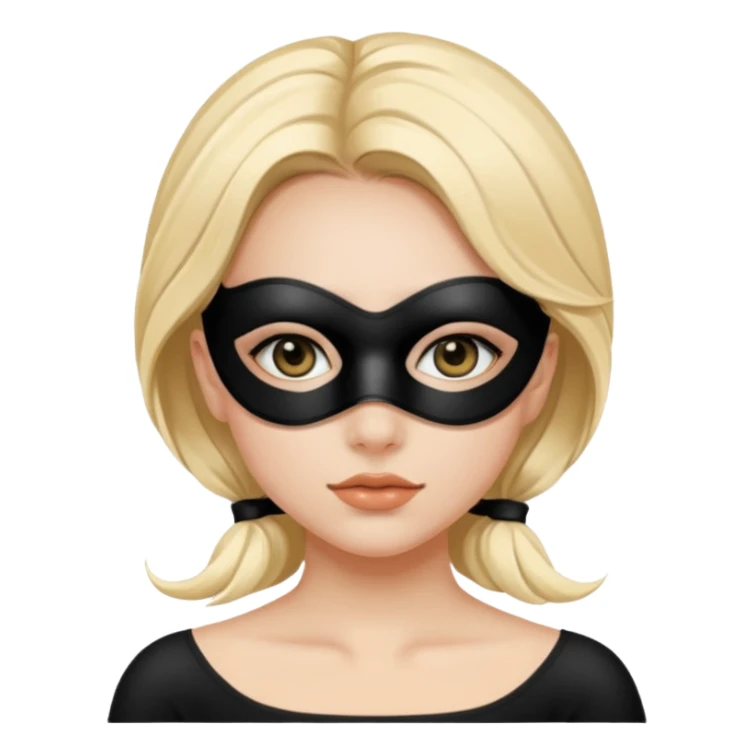 black eye mask with girl sticker