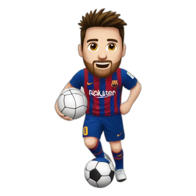 Messi qui fait du basket sticker