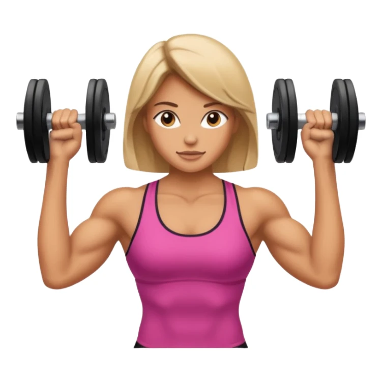 Treino pesos de academia feminina  sticker