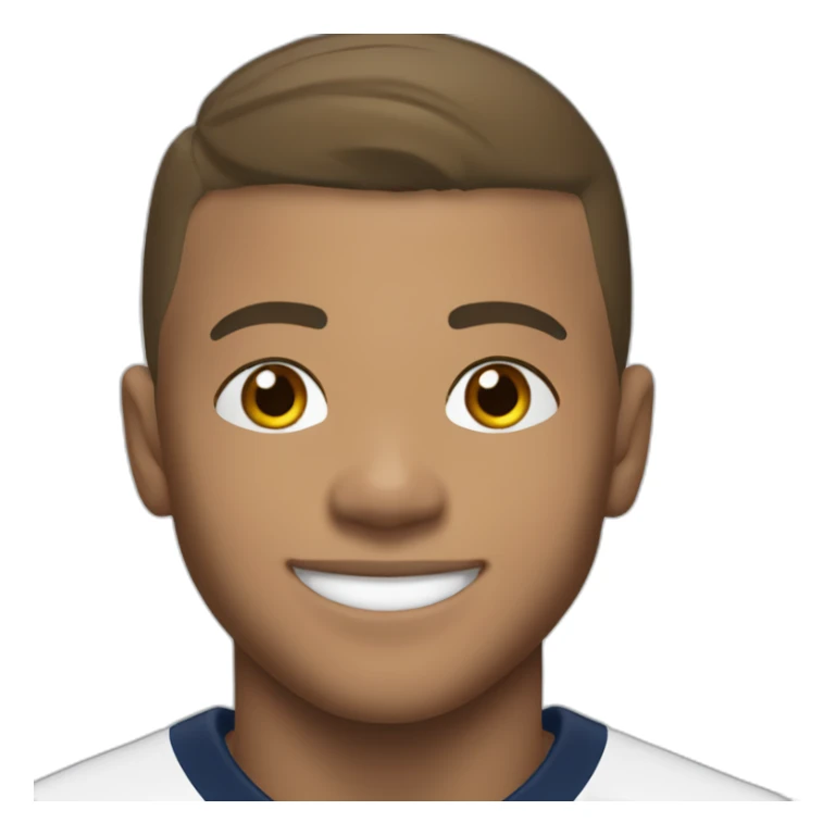 kylian mbappe, close up, smiling sticker