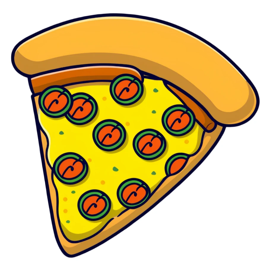 lemon pizza, pizza with lemon topping sticker