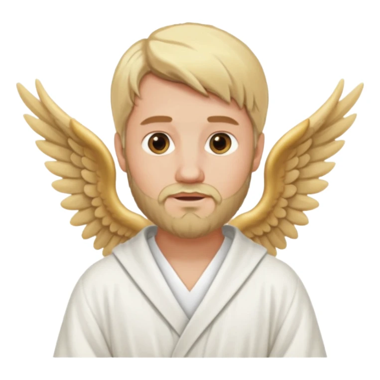 angel with blonde hair and blonde beard sticker