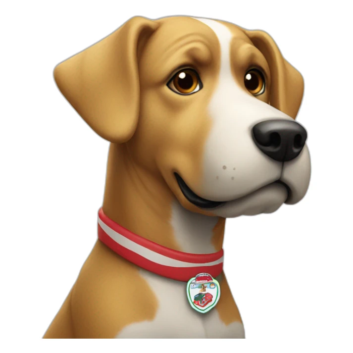 Dog mascot in Southampton jersey sticker