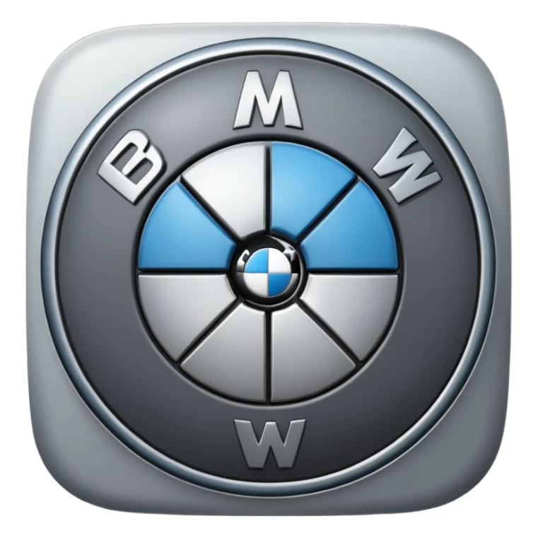 BMW emoji logo in grey color  sticker