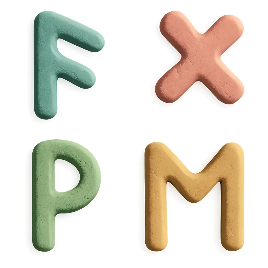 claymation style rune symbols with sculpted look and pastel colors sticker