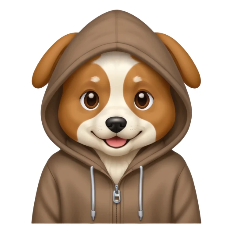 dog wearing hoodie sticker